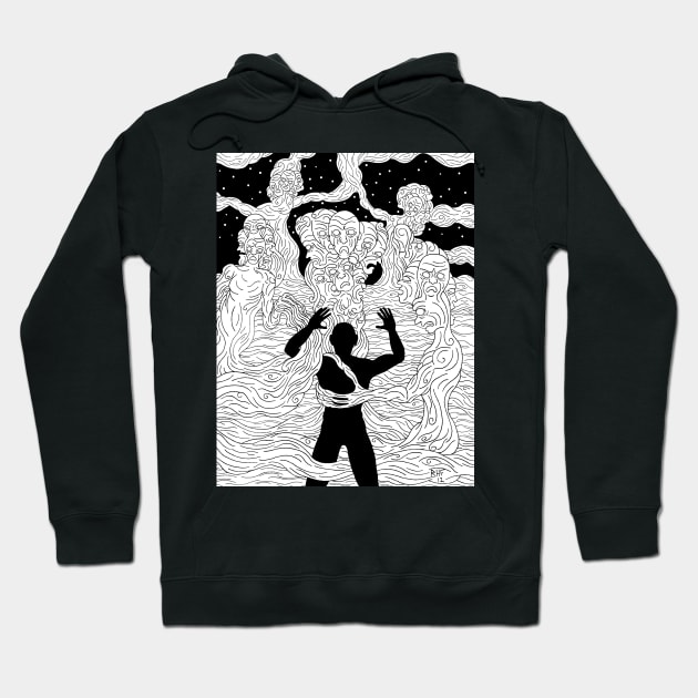 Faces and Figures in the Mist Hoodie by AzureLionProductions